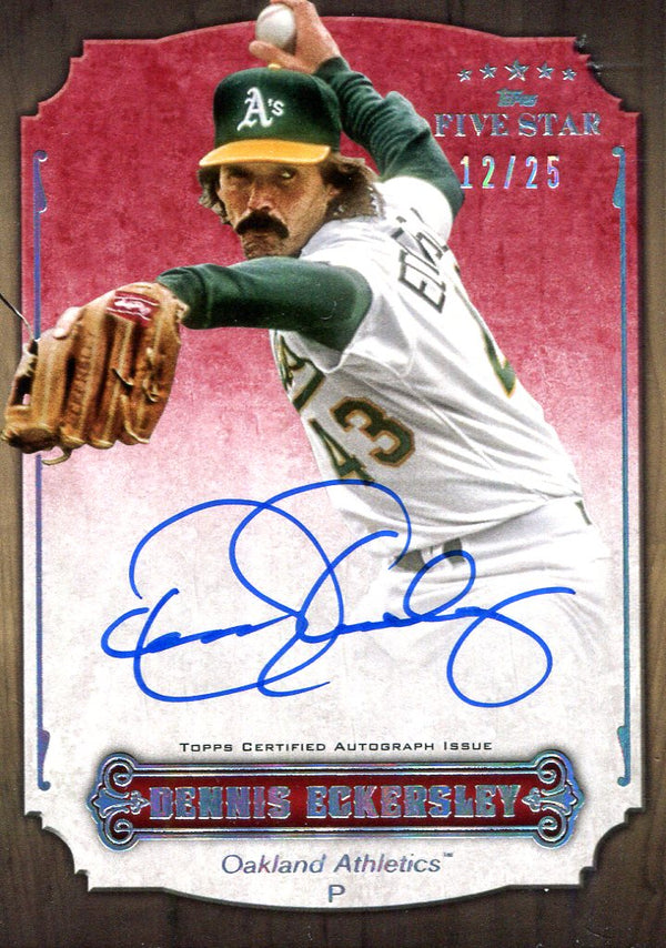 Dennis Eckersley Autographed Topps Card #12/25