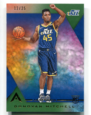 Donovan Mitchell 2017-18 Panini Ascension Green #136 Card 12/25