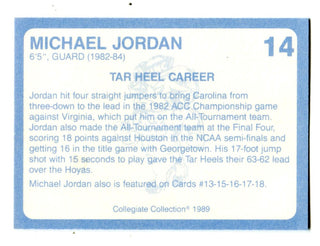 Michael Jordan 1989 Coca-Cola North Carolinas Finest Card #14