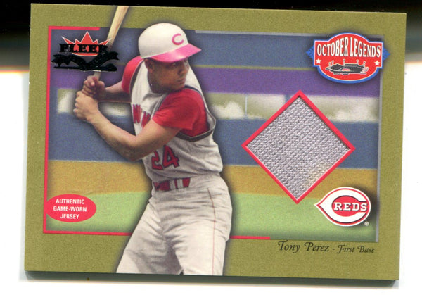 Tony Perez 2002 Fleer October Legends Jersey Card