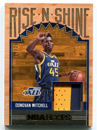 Donovan Mitchell 2017-18 NBA Hoops Rise N Shine Jersey Card #RSDMT (12/15)