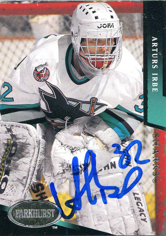 Arturs Irbe Autographed 1993 Parkhurst Card