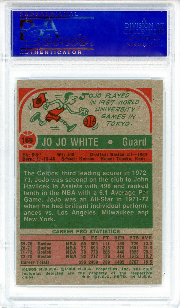 Jo Jo White 1973 Topps Card #168 (PSA Mint 9)