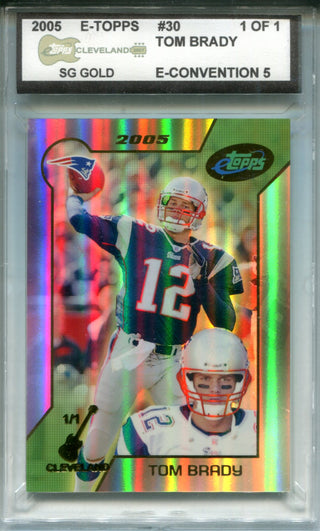 Tom Brady 2005 E-Topps SG Gold Refractor Cleveland Convention 5  1/1 Card