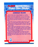 Dominique Wilkins 1988 Fleer Super Star Sticker #11 Card