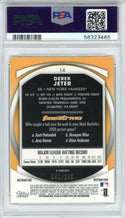 Derek Jeter 2010 Topps Finest Blue Refractor Card #14 (PSA)