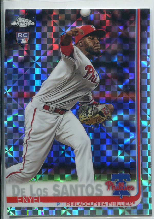 Enyel De Los Santos 2019 Topps Chrome X-Fractor Refractor Rookie Card