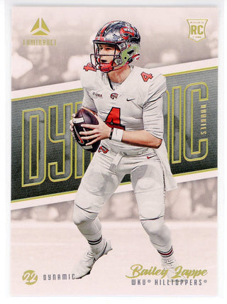 Bailey Zappe 2022 Panini Luminance Dynamic Rookie Card #DYNR-BZA