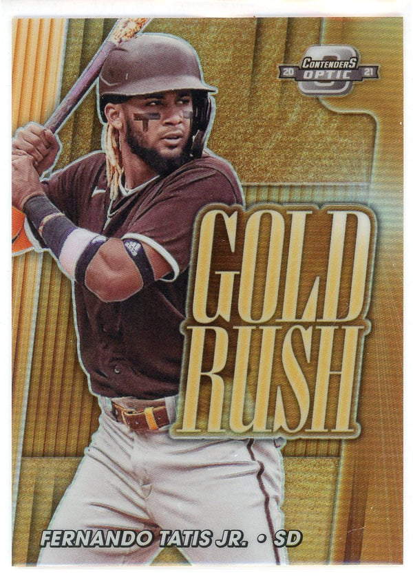 Fernando Tatis Jr. 2021 Panini Contenders Optic Gold Rush Prizm Card #GR5