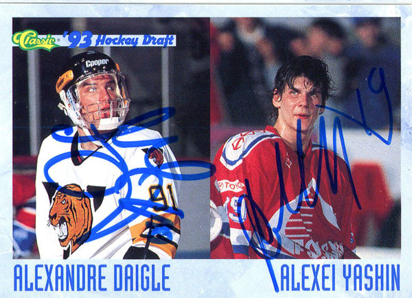 Alexandre Daigle And Alexei Yashin Autographed 1993 Classic Card