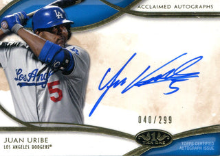 Juan Uribe  Autographed Topps Card #40/299