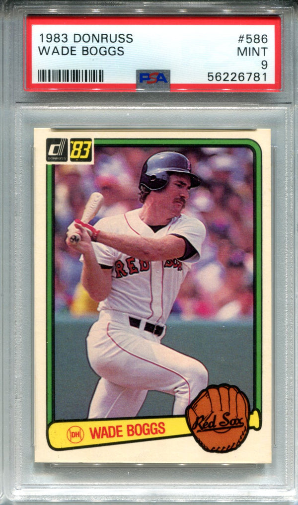 Wade Boggs 1983 Donruss Rookie Card #586 PSA Mint 9 Card