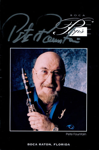 Pete Fountain Autographed Boca Pops Music Program