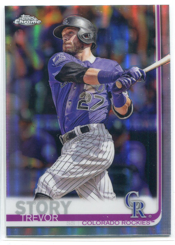 Trevor Story 2019 Topps Chrome Refractor Card