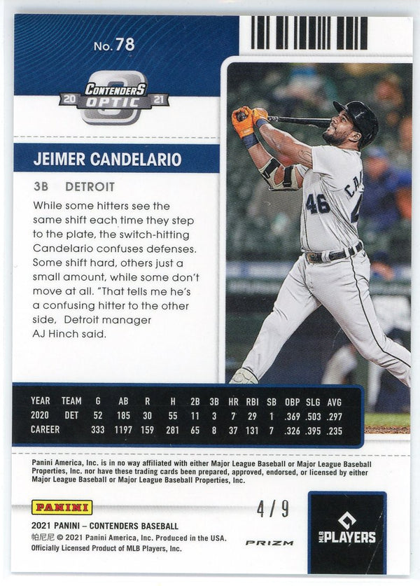 Jeimer Candelario 2021 Panini Contenders Optic Prizm Card #78