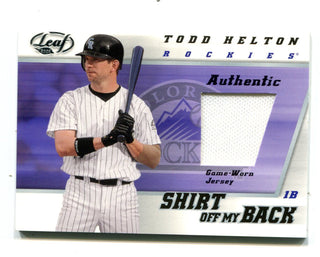 Todd Helton 2002 Donruss Shirt Off My Back #SBTH Jersey Card