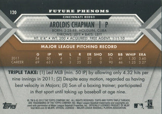 Aroldis Chapman 2012 Topps Future Phenoms Game Worn/Autographed Card