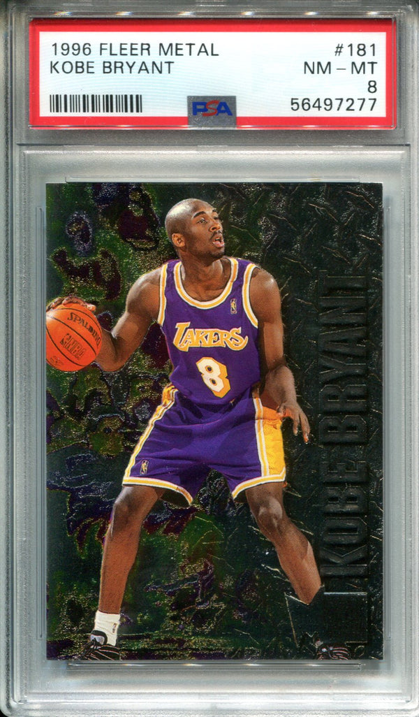 Kobe Bryant 1996 Fleer Metal #181 PSA NM-MT 8 Card