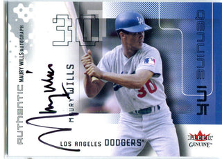 Maury Wills 2002 Fleer Autographed Card