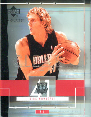 Dirk Nowitzki 2000 Upper Deck Glass Mirrors Card