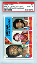 NBA Scoring AVG. Leaders 1975 Topps Card #1 (PSA Mint 9)