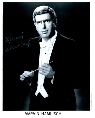 Marvin Hamlisch Autographed Black & White 8x10 Photo