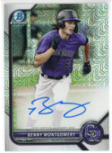 Benny Montgomery Autographed 2022 Bowman Chrome Mojo Rookie Card #BMA-BM