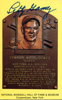 Lefty Gomez Autographed Hall of Plaque Card (JSA)