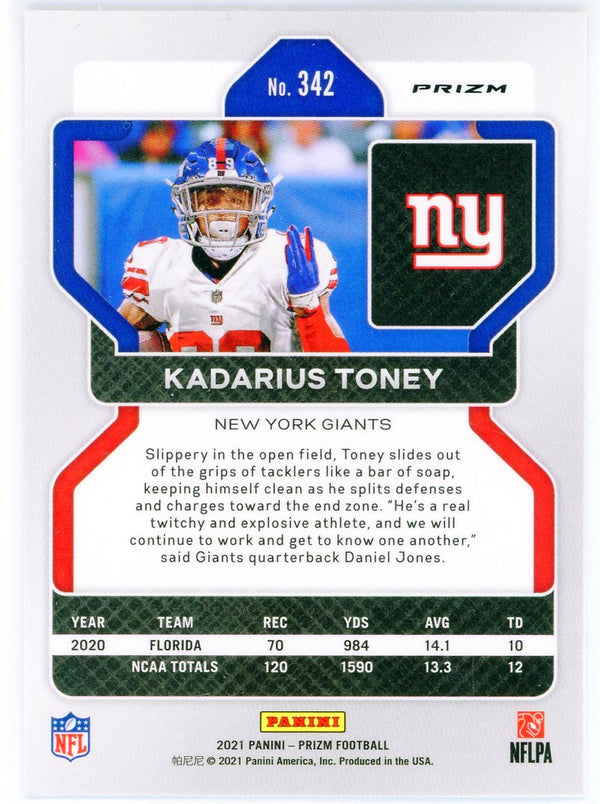 Kadarius Toney 2021 Panini Prizm Green Prizm Rookie Card #342