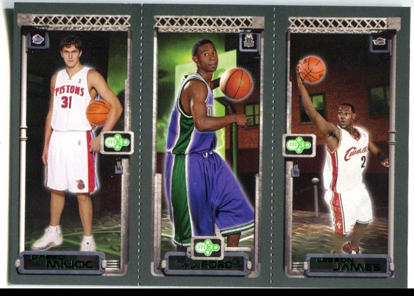 Lebron James/TJ Ford/ Darko Milcic 2004 Topps Matrix Card