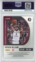 Patrick Williams Autographed 2020 Panini Prizm DP Prospect Rookie Card #PAPW (PSA 10/10)