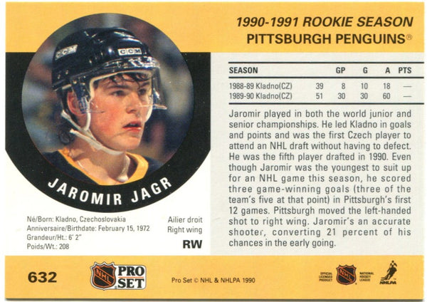 Jaromir Jagr 1990 Pro Set #632