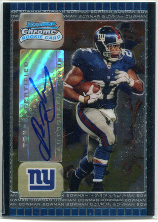 Brandon Jacobs 2005 Bowman Chrome Autographed Rookie Card