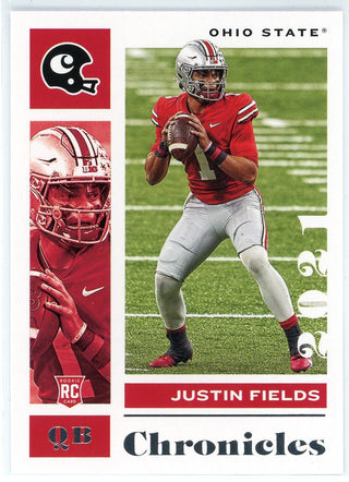 Justin Fields 2021 Panini Chronicles Draft Picks Rookie Card #2