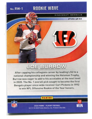 Joe Burrow 2020 Panini Rookie Wave Prizm #RW1 Card