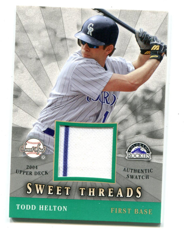 Todd Helton 2004 Upper Deck #STSHE Thread Jersey Card