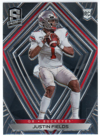 Justin Fields 2021 Panini Chronicles Spectra Draft Picks Rookie Card #280