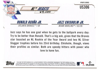 Ronald Acuna Jazz Chisholm 2021 Topps Card