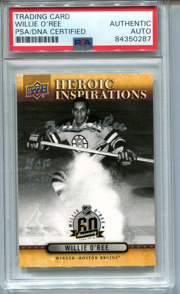 Willie O`Ree 2018 Upper Deck Heroic Inspirations #HEROWO (PSA Auto GEM MT 10)