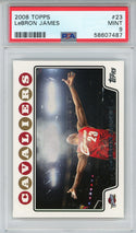 Lebron James 2008 Topps "Chalk Toss" Card #23 (PSA Mint 9)