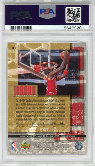 Michael Jordan 1995 Upper Deck 1987 Slam Dunk Champion Card #JC5 (PSA)