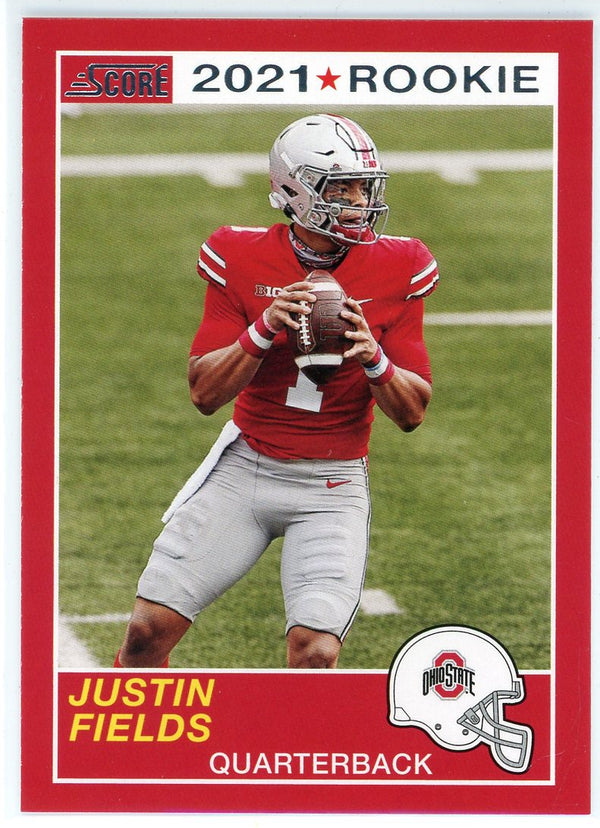 Justin Fields 2021 Panini Chronicles Score Draft Picks Rookie Card #59