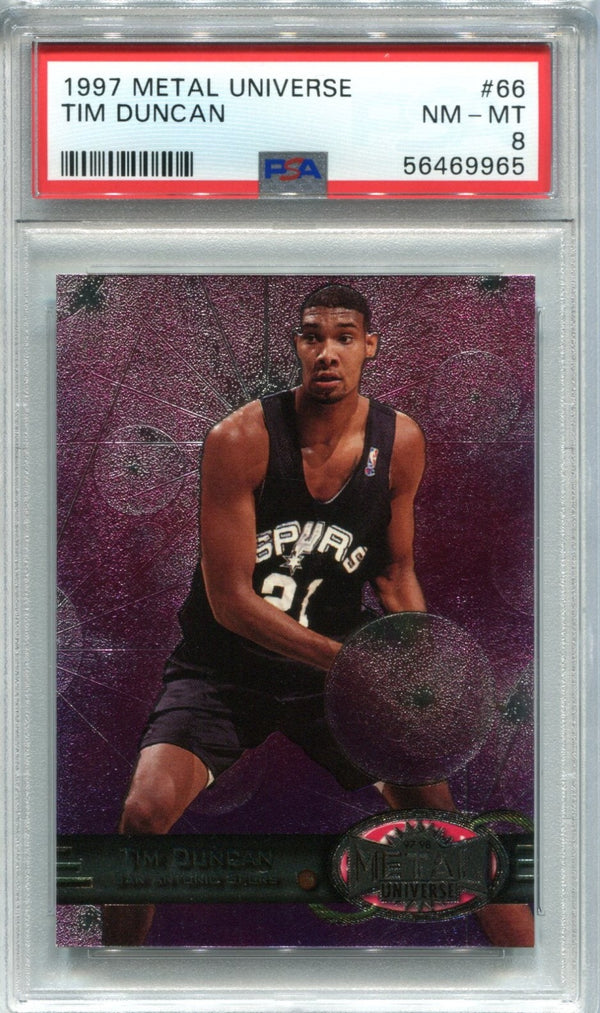 Tim Duncan 1997 Fleer Metal Universe #66 PSA NM-MT 8 Card