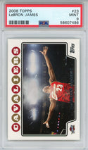 Lebron James 2008 Topps "Chalk Toss" Card #23 (PSA Mint 9)