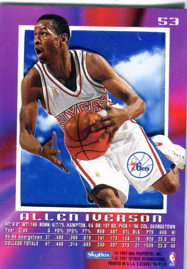 Allen Iverson 1997 Skybox Rookie