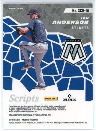 Ian Anderson Autographed 2021 Panini Mosaic Scripts Prizm Card #SCR-IA