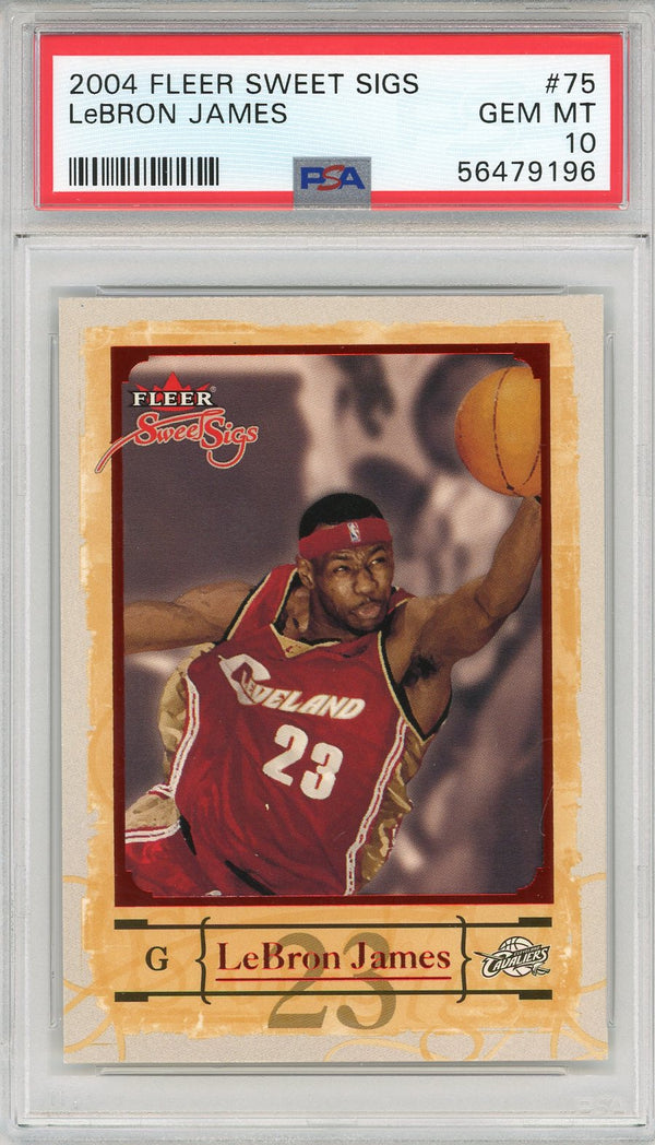 LeBron James 2004 Fleer Sweet Sigs Card #75 (PSA)