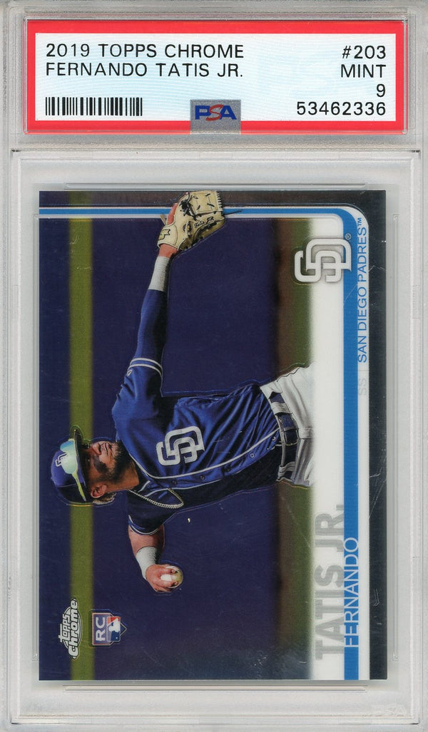 Fernando Tatis JR. 2019 Topps Chrome Rookie Card #203 (PSA Mint 9)