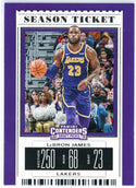 LeBron James 2019-20 Panini Contenders Season Ticket Card #38