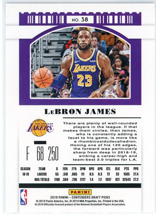 LeBron James 2019-20 Panini Contenders Season Ticket Card #38